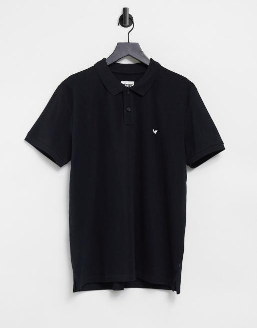 Wrangler short sleeve polo in black | ASOS