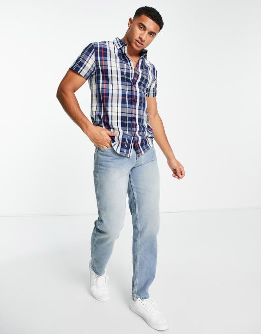Wrangler short sleeve shirt in blue