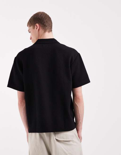 Wrangler short sleeve sweater in black, 3 of 5
