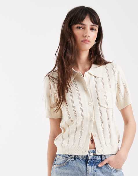 Wrangler single pocket cardigan in beige