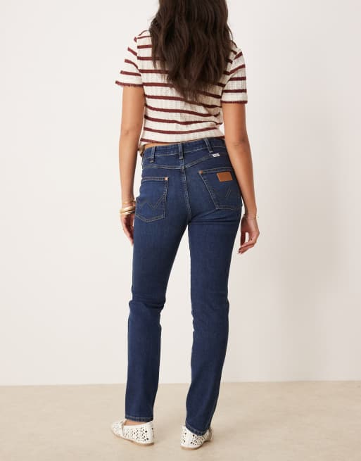 Wrangler skinny jeans in darkwash blue, 2 of 5