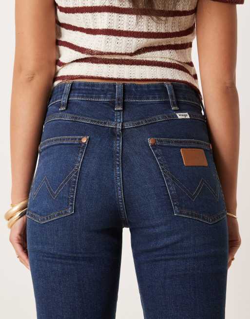 Wrangler skinny jeans in darkwash blue, 5 of 5