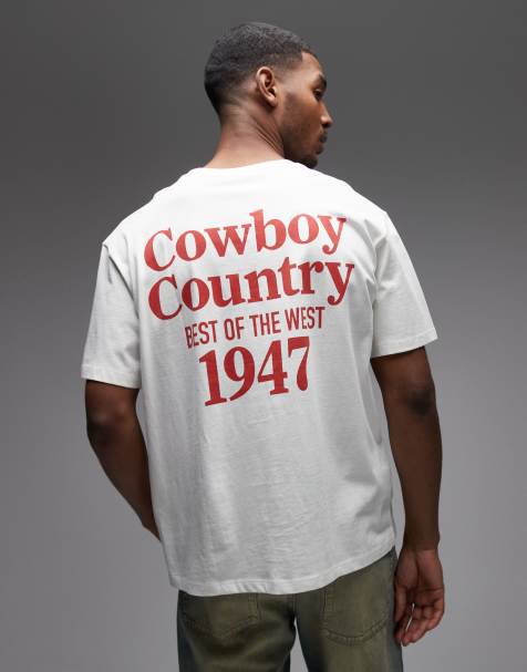 Wrangler - Slidt hvid T-shirt med vintagegrafik - view 1