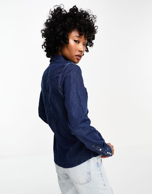 Ultimate Western Denim Shirt - Dark Wash