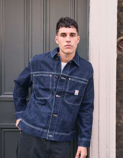 Wrangler sobrecamisa de manga larga en azul denim - view 1