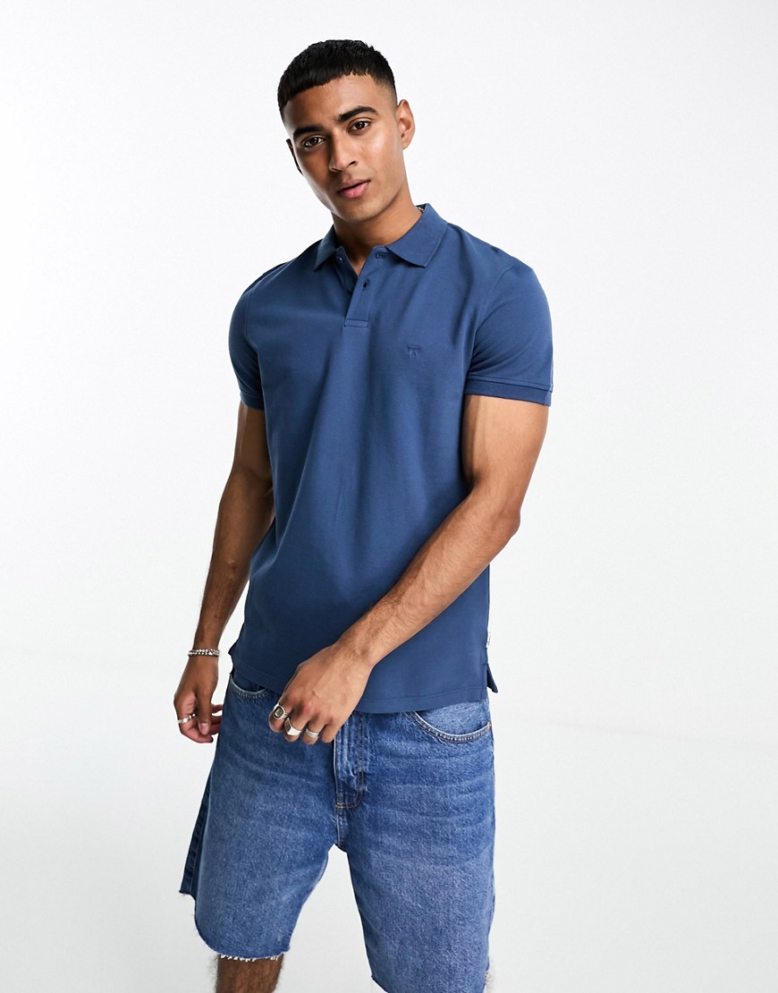 Wrangler solid polo shirt in blue