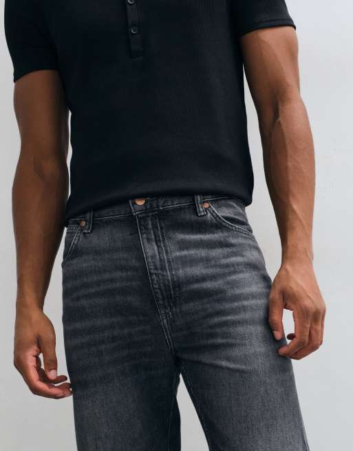 Wrangler straight jeans in grey, 3 of 5