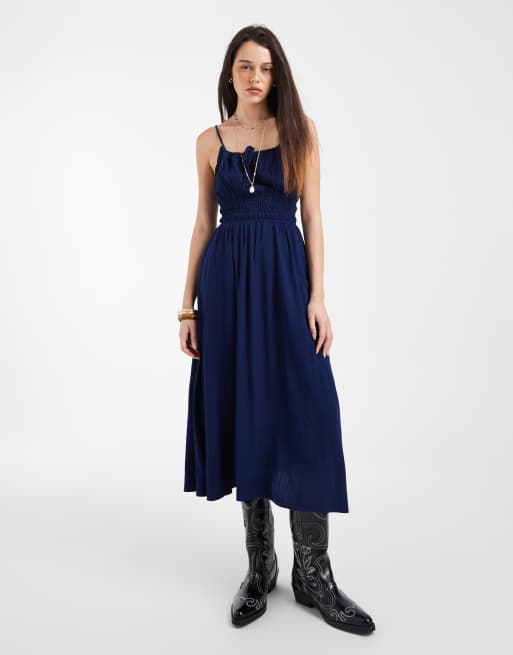 Wrangler summer dress in cobalt blue, 2 of 4