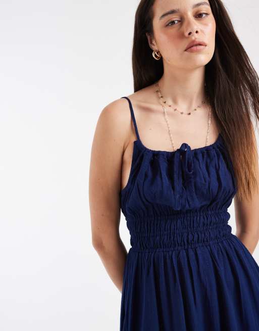 Wrangler summer dress in cobalt blue, 3 of 4
