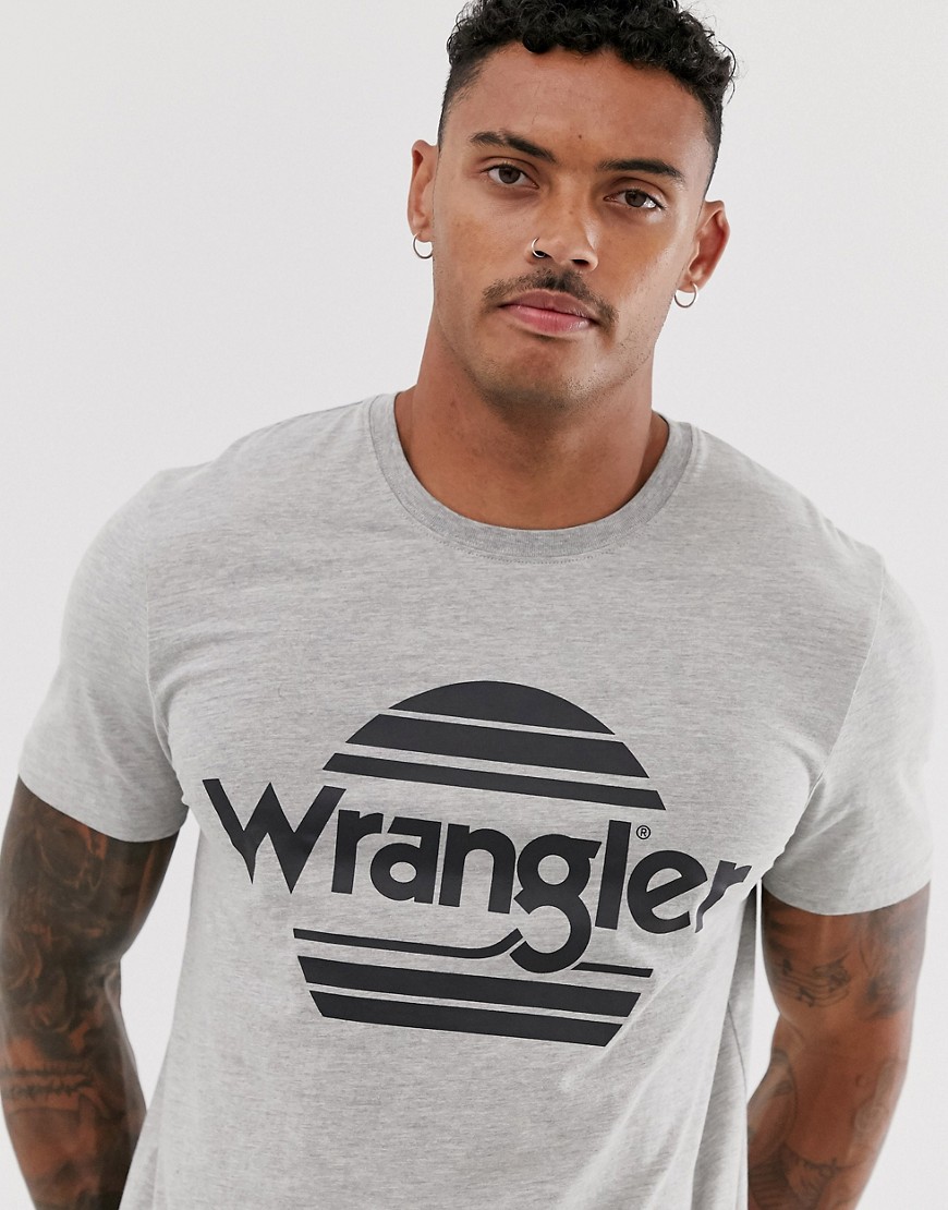 Wrangler – Sunset – Grå t-shirt med logga