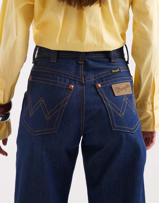 Wrangler - Super Capsule - Jeans med barrel-ben i mørkeblå vask, 4 af 5