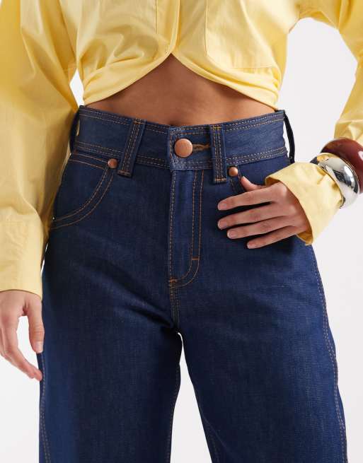 Wrangler - Super Capsule - Jeans med barrel-ben i mørkeblå vask, 5 af 5
