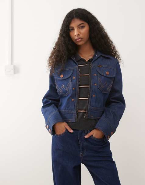 Wrangler - Super Capsule - Marineblå denimjakke - view 1