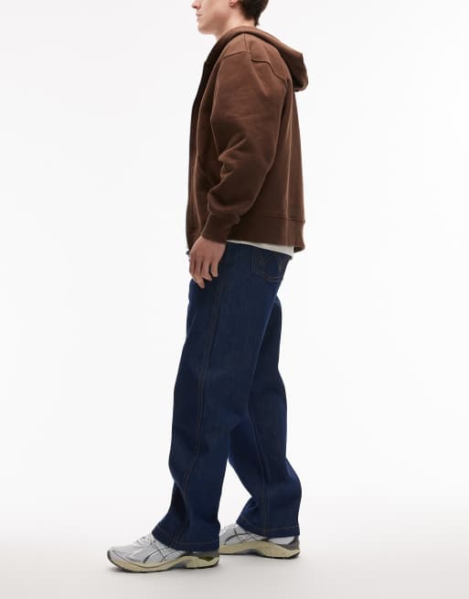 Wrangler super capsule straight leg jeans in raw blue denim, 3 of 5