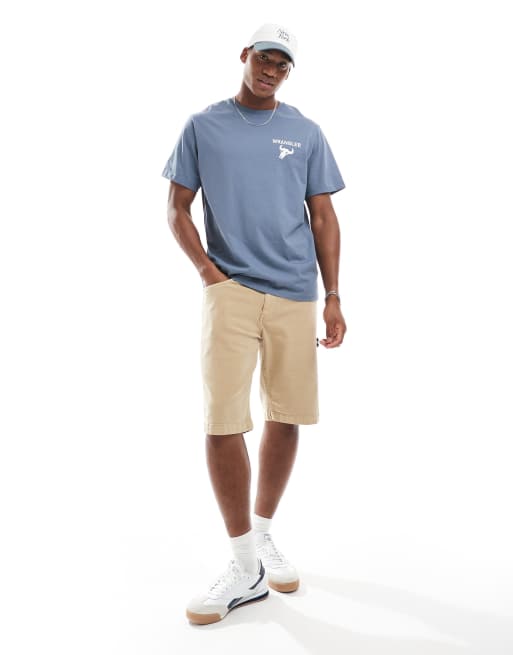 Wrangler surf club back print relaxed fit t-shirt in dusky blue, 2 of 4