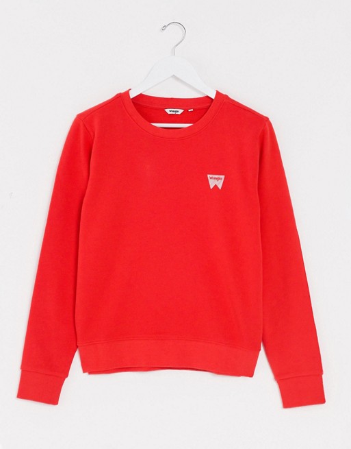 Wrangler crewneck sweatshirt in bittersweet red