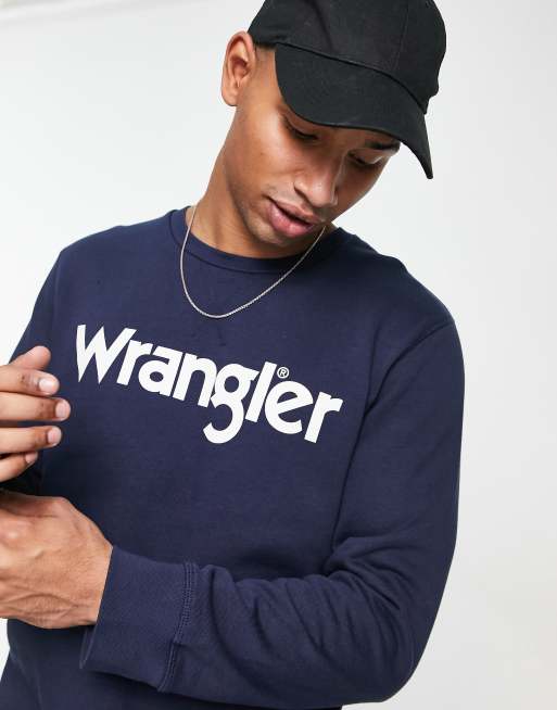 Wrangler sweat in navy | ASOS