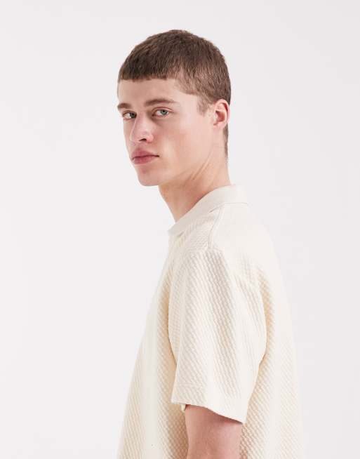 Wrangler – Sweter z krótkimi rękawami w kolorze ecru, 4 z 5
