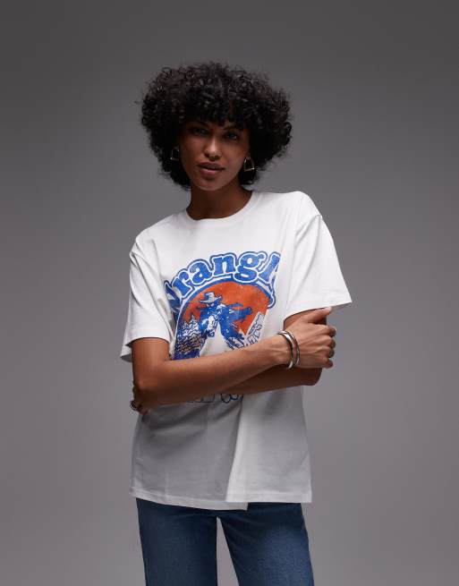 Wrangler - T-shirt avec imprimé cowboy graphique sur la poitrine - Blanc cassé, 3 de 4