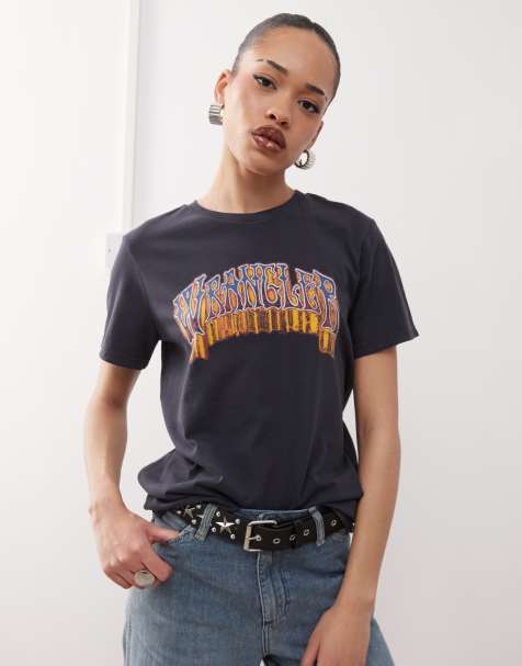 Wrangler - T-shirt imprimé logo graphique - Noir - view 1