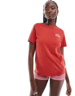 Wrangler - T-Shirt in Rot mit Logo auf der Brust