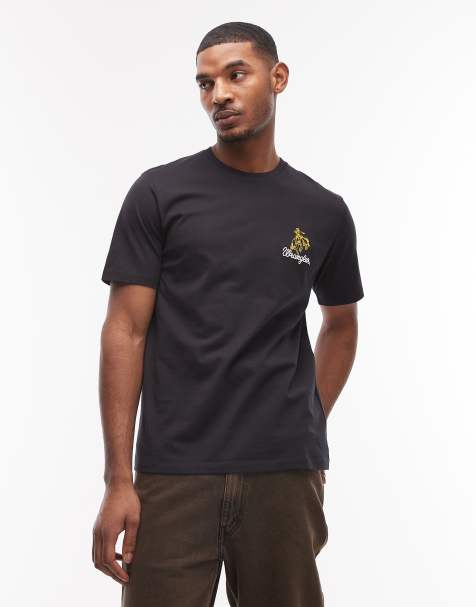 Wrangler – T-Shirt in Schwarz mit Stickerei - view 1