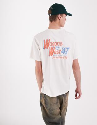 T-Shirt in Weiß mit Grafik Weiß S