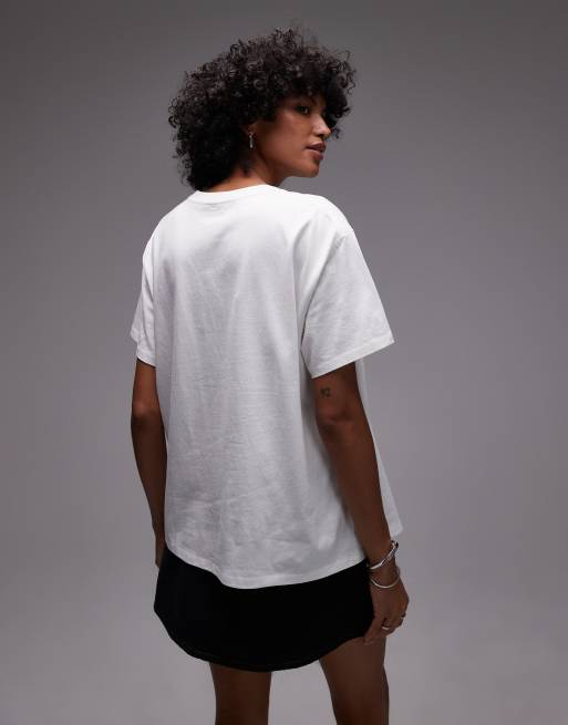 Wrangler – T-Shirt in Weiß mit Grafikprint auf der Brust, 3 von 4
