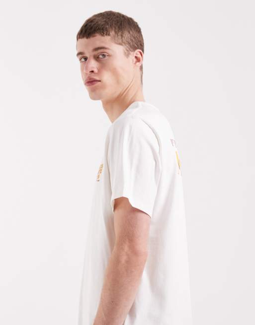Wrangler - T-shirt met grafische print in wit, 4 van 5