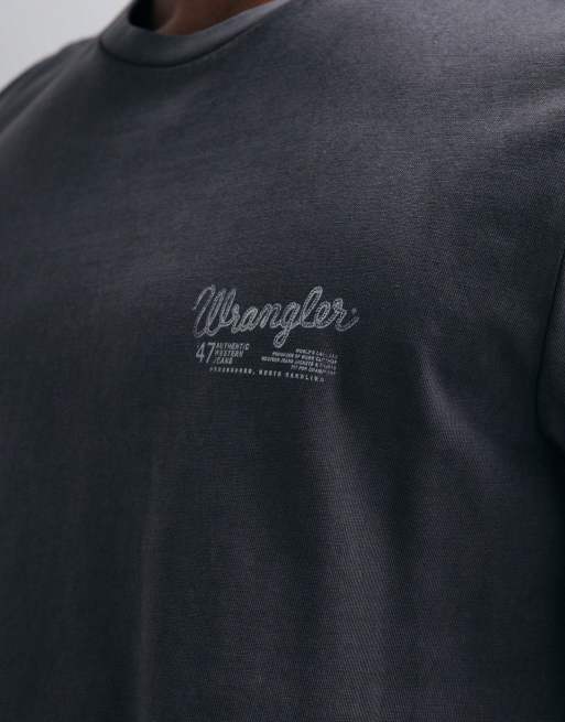 Wrangler T-shirt met print in zwart, 5 van 5