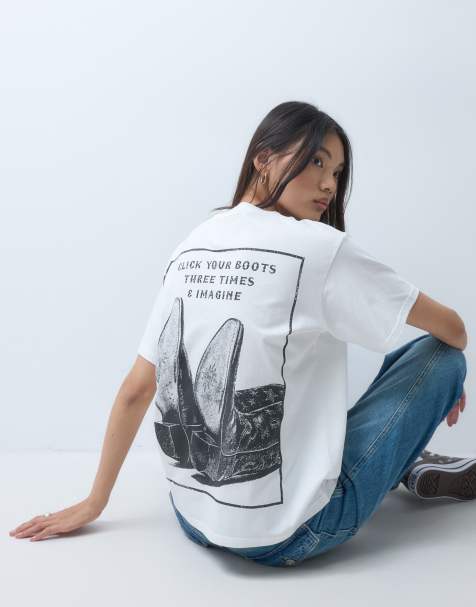 Wrangler T-shirt met print op de rug in wit - view 1