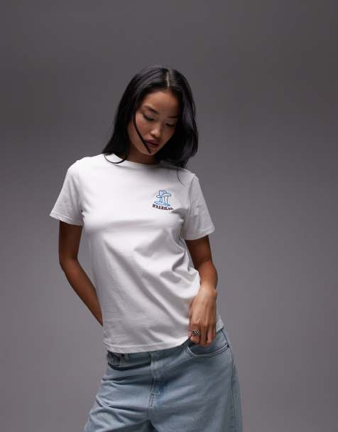 Wrangler - T-shirt met western logo in wit - view 1