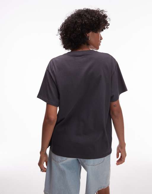 Wrangler - T-shirt nera con stampa grafica sul petto, 3 di 4