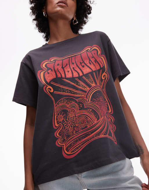 Wrangler - T-shirt nera con stampa grafica sul petto, 4 di 4