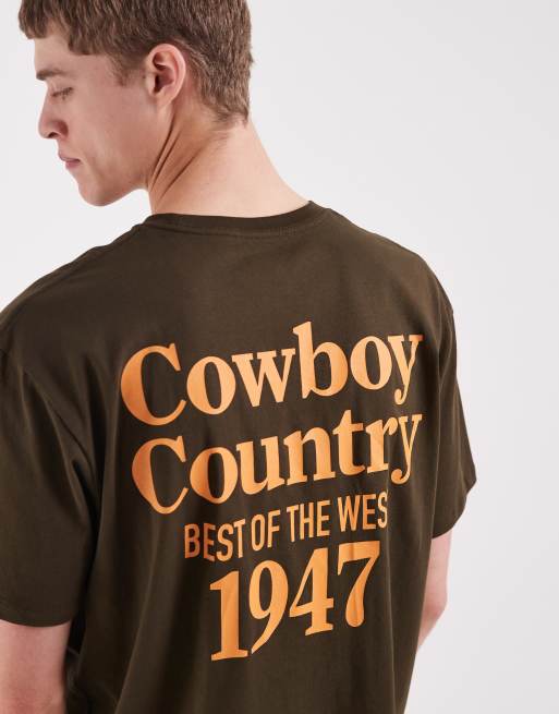 Wrangler – T-shirt w stylu vintage w kolorze khaki, 3 z 5
