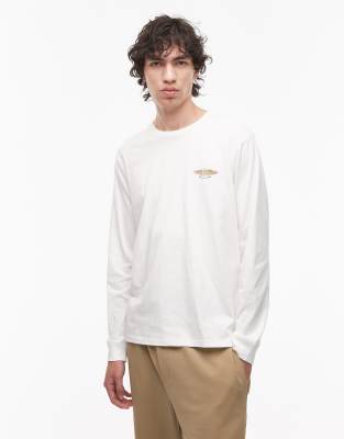 Wrangler - T-shirts à manches longues avec logo club de moto sur la poitrine - Blanc