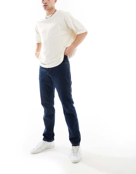 Wrangler – Texas – Ciemnoniebieskie dopasowane jeansy - view 1