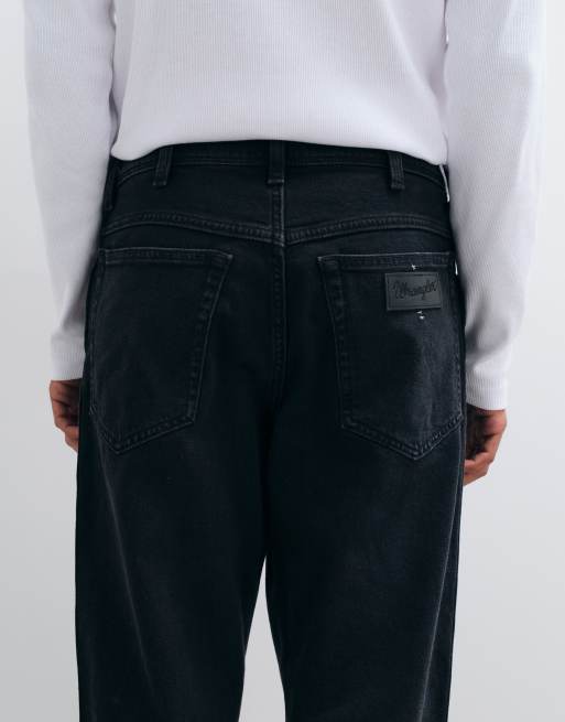 Wrangler texas czarne jeansy denim, 4 z 5