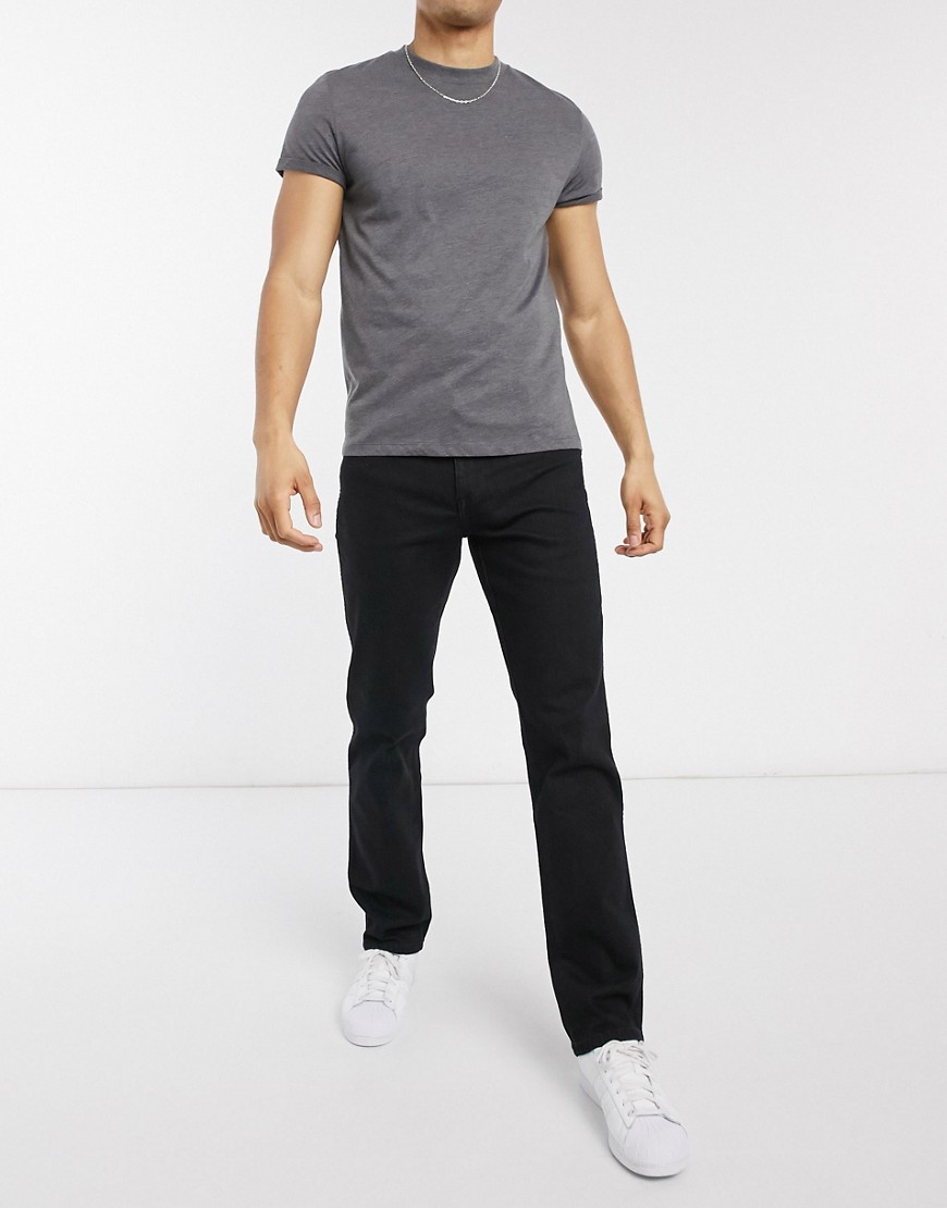 Wrangler - Texas - Jeans regular fit dritti nero raven