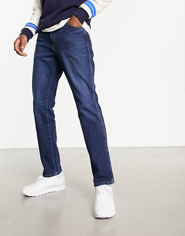 Wrangler - texas slim jeans in mid blue