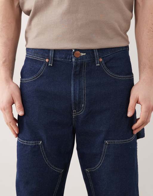 Wrangler - Timmermansjeans met dubbele knie in donkerblauw, 4 van 5