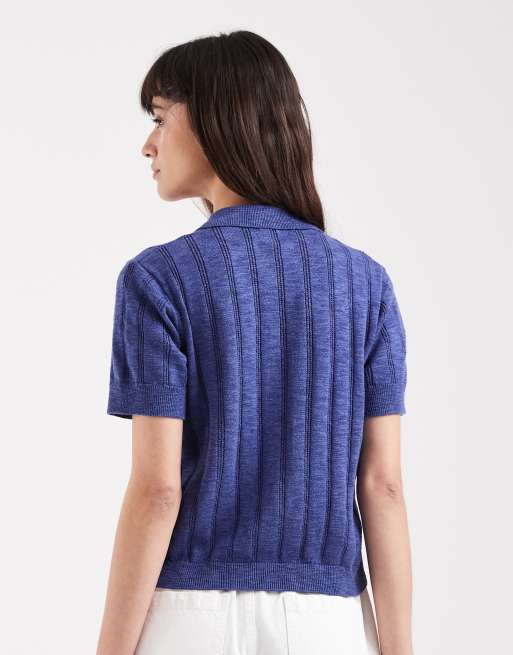 Wrangler - Vest met enkele zak in kobaltblauw, 4 van 4