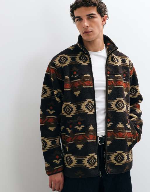 Wrangler veste en polaire sherpa marron, 2 de 5