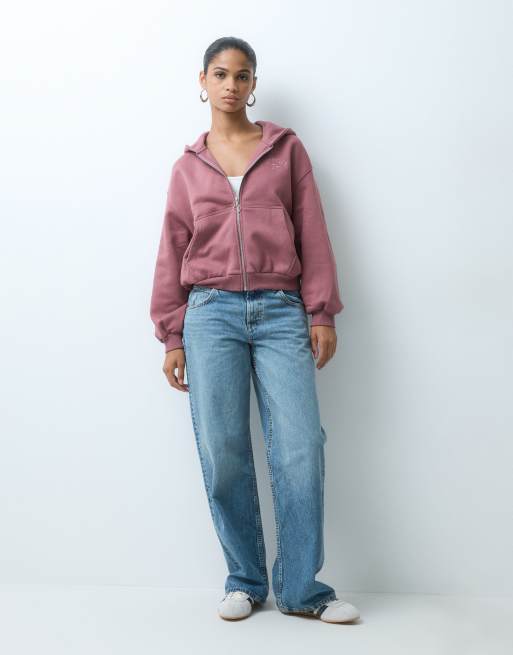Wrangler veste zippée oversize rose, 3 de 4