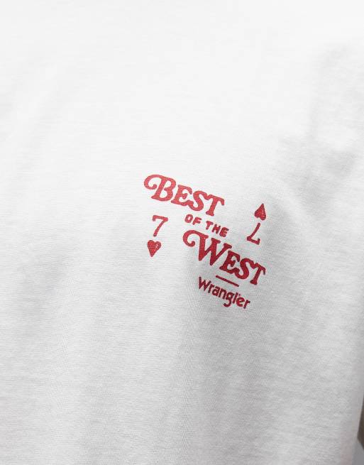 Wrangler – Vintage-T-Shirt in getragenem Weiß, 5 von 5