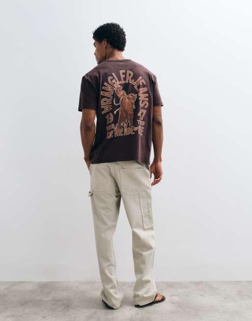Wrangler vintage tee in brown, 4 of 5