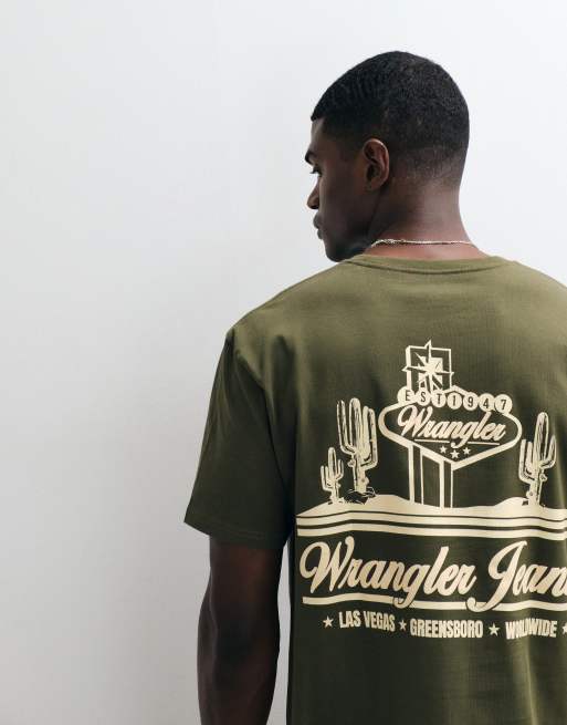 Wrangler vintage tee w kolorze zielonym