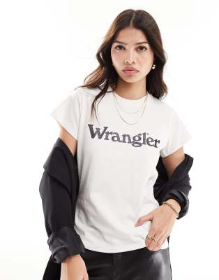 Wrangler - Weißes T-Shirt mit Logo