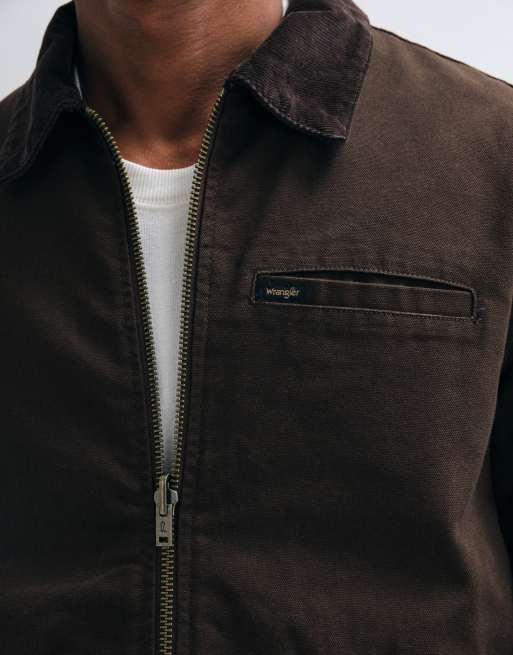 Wrangler Wendbare Utility-Jacke in Braun, 2 von 5