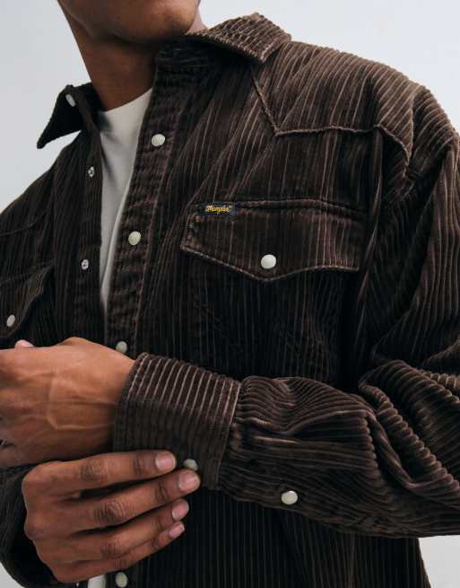 Wrangler western shirt in brown, 4 of 5
